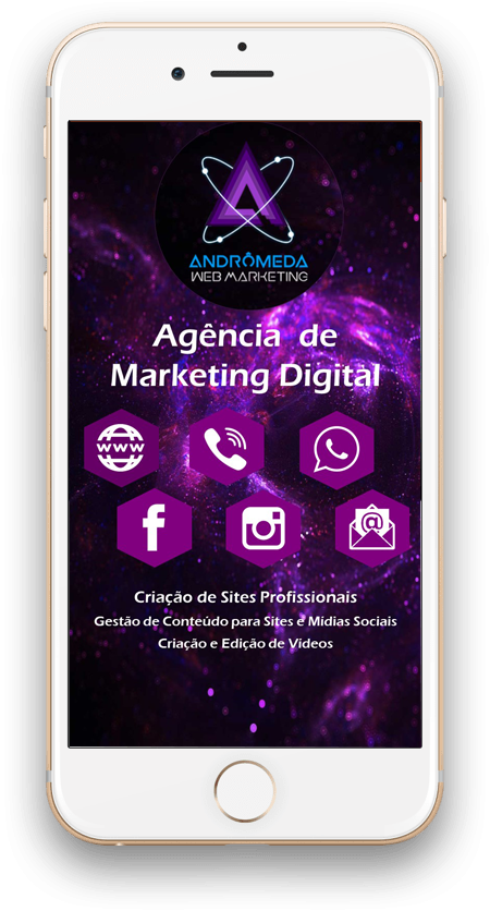 Cartão de Visita Virtual Digital Interativo - Andrômeda Web Marketing